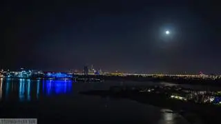 Dubai Timelapse 15 Dec 2016, Full Moon, Palm Jumeirah