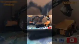 excavator rc Huina 1592 accident during performance test -rc skills #huina1592 #rchobby #rcmachinery