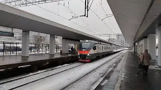 Электропоезд ЭП2Д-0074 ЦППК платформа Тимирязевская МЦД-1 6.01.2026