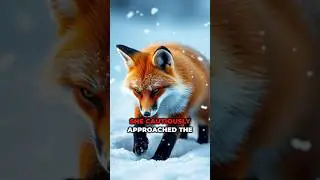 Can a tiny fox save a giant husky in a blizzard? 🐾 #story #cute #cuteanimals #animals #lover #rescue