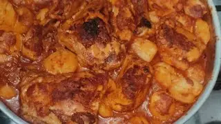 تعالي اقولك على طريقة جديدة لصنيه #بطاطس بالفراخ #😋