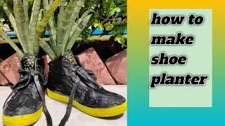 DIY Shoe Planter//Make a cement planter from a shoe..🤗