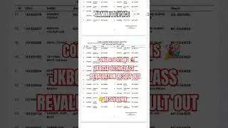 #JKBOSE 10th Class  Revaluation Result Out
