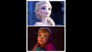 face expressions.         Anna vs Elsa ( Frozen)🤩🤩🤩🤩😍😍