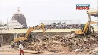 Bulldozing Of Languli Matha Going On , Emara Matha To Be Demolished Tomorrow In Puri
