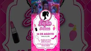 CONVITE BARBIE O FILME DIGITAL COM V&Iacute;DEO  #shorts