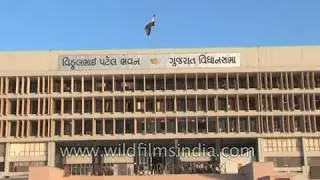 Congress party office, BJP office and Gujarat Legislative Assembly
