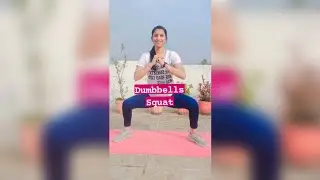 Dumbbells Squat | Homeworkouts | #shorts #dumbbellsworkout #fitwithrashmi