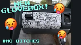 Making my windshield crack worse😂 + NSFW GLOVEBOX STICKERBOMB