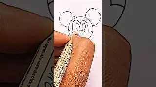 How to easily Mickey Mouse face drawing 🤘