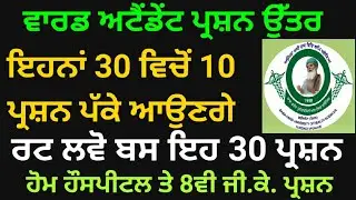 ward attendant exam date 2020 | ward attendant syllabus | ward attendant admit card