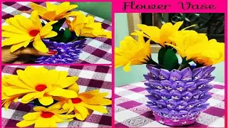 Flower Vase ||Fishwire Flower Vase ||Amazing Flower Vase Using waste Oil Tin ||Best Out Of Waste|#83
