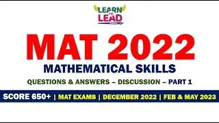 MAT SEP 2022 | MATHEMATICAL SKILLS | Q & A | PART 1