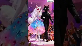 The fox princess and mr. black cat happy moment #amazing #funny #sprunki
