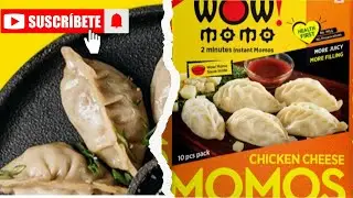 Enjoying ready to cook Chicken Cheese Momo as evening snacks by Wow! Momo.. 