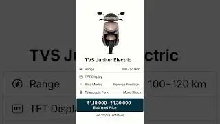 TVS Jupiter Electric 2026 &ndash; Full Details, Range, Features, and Launch Date | Affordable EV Scooter