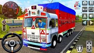 Indian TATA Trucks loaded with wood   Simulator - US Offroad Cargo Truck Driving - Android GamePlay🚚