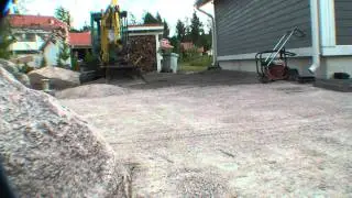 Yanmar SV-20 leveling gravel.