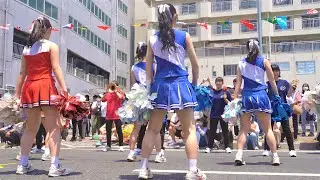 日田高校 器楽部・チアリーディング「学園天国」日田川開き観光祭