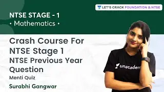 Crash Course NTSE Stage -1: NTSE PYQ [ Menti Quiz ] | Mathematics | Surabhi Gangwar