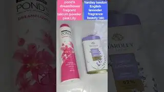 Pond's talcum powder pink lily VS yardley london english lavender talc #shorts @tabassum1092