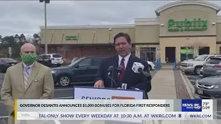 VIDEO: DeSantis announced $1,000 bonuses for Florida first responders