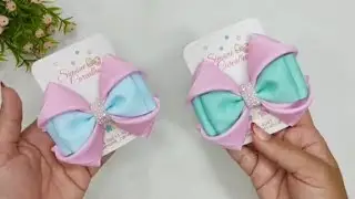 Beautiful Handmade Ribbon Hair Bows 🎀 DIY Hair Accessories | Pastel Bow 🎀 Design for Girls. 