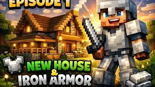 Made new house 🏠 and iron armor episode 1#minecraft #minecraftsurvivalseriesepisode1 #games #gaming 