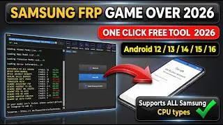Samsung FRP Bypass 2026 | All CPU MTK, Exynos, Snapdragon | Android 16 Free Tool | FREE Method