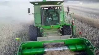 John Deere 9870 STS x 3 in canola