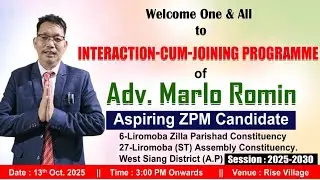Interaction cum Joining Programme of Adv. Marlo Romin Aspiring ZPM Candidate 6 Liromoba 