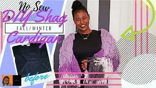 TRENDY NO SEW DIY SHAGGY CARDIGAN | CRAFTING WITH CASS