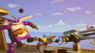 Sonic Prime: Sonic lets flying torpedos attacking Dread's ship
