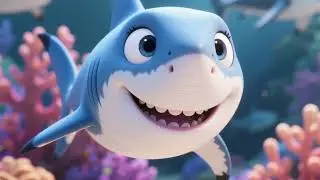 Ten Little Sharks Song 🦈 | Fun Counting Cartoon for Kids | Ocean Nursery Rhyme