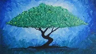 Acrylic Abstract Tree Painting