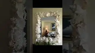 Mirror 🪞 Decor With Shells#diy#homedecor #decortips#mirrordecoration
