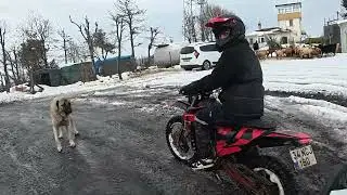 Yamaha WR250R ilk s&uuml;r&uuml;ş, ilk kar, Aydos ormanı