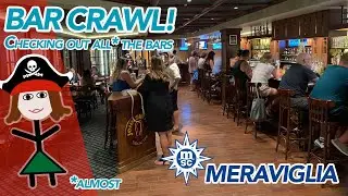 Checking out (most of) the Meraviglia's bars! MSC Cruise line
