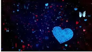 Heart & Butterfly Shimmer Background💖Pink & Blue  Heart Background Video Loop 4K