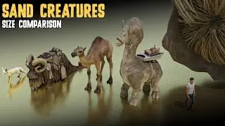 Real vs Fictional Desert Creatures Size Comparison 
