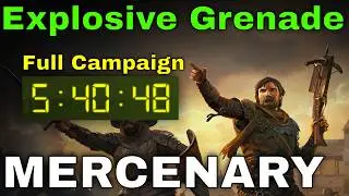 PoE2 Campaign in 5h40m!! - Explosive Grenade Mercenary Leveling Guide [Path of Exile 2]