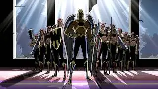 Justice League vs. the Thanagarians in the Batcave