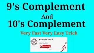9's Complement and 10's Complement Digital Electronics very easy very fast trick