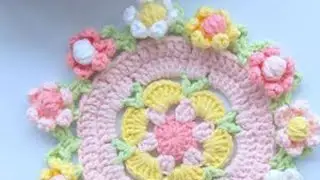 🌸花朵杯垫 🪡钩针:2.3mm🧶线材:苏苏姐家唯棉4股@苏苏姐家官方旗舰店 🎨色号: 02 16 64 66 76🌸花朵杯垫钩织教程🌸折起来也是一束漂亮花花#杯垫钩织 #花...