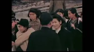 Japanese Repatriates Arriving in Japan, Otake 1946 Original Color Film