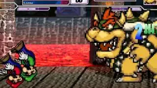 MUGEN Battle #0004 - Mario and Luigi vs Bowser