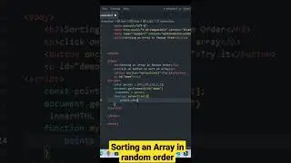 Sorting an array #programming #shorts