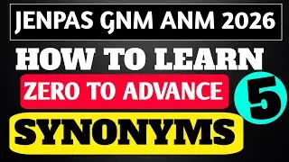 JENPAS GNM ANM 2026 Class-5 | High-Frequency English Synonyms | Nursing Exam PYQ