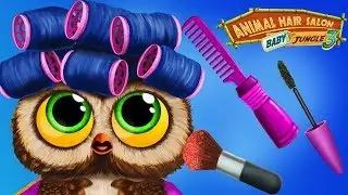 Fun Animal Care Games  - Baby Jungle Animal Hair Salon Make Up Makeover For Girls Kids Games
