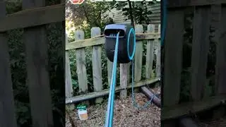 GARDENA Hose Reel Retraction 💦🚿💧#shorts #gardena #besthosereel #satisfying  #oddlysatisfying